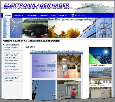 Zur Homepage Elektroanlagen Hager - Trafostationen 